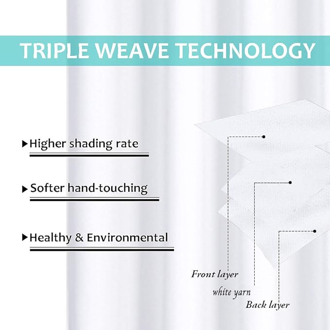 NICETOWN White 100% Blackout Lined Curtains, 2 Thick Layers Completely Blackout - Image 7