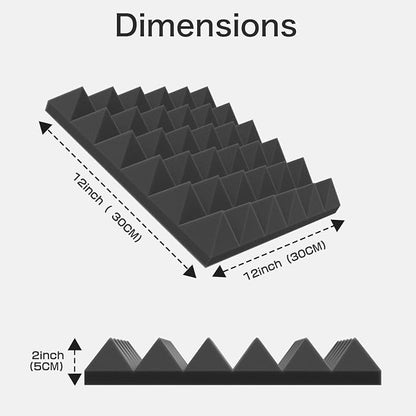 JBER 24Pack Pyramid Sound Proof Foam Panels - Image 5