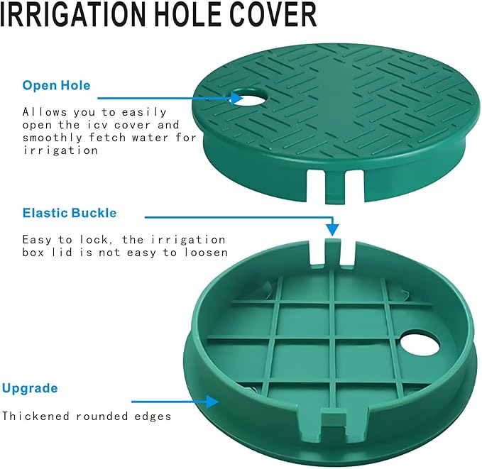 ID 5.5 "OD 6" Sprinkler Valve Cover Green Sprinkler Cover Irrigation Valve Box Cover 6 Inch Suitable for Greenhouse Cover for Sprinkler Valve Grass Sprinkler Box Cover Irrigation Box Lid