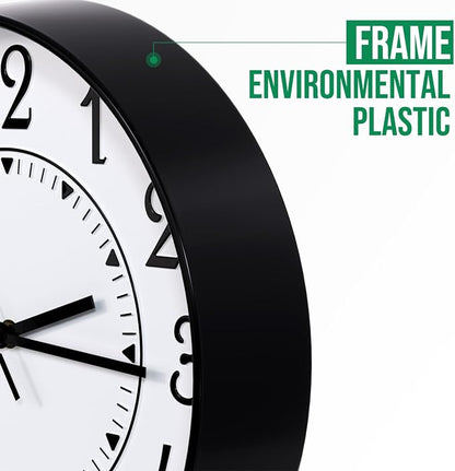 Wall Clock Modern Non-Ticking Battery Operated Silent Wall Clocks Simple Style - Image 4