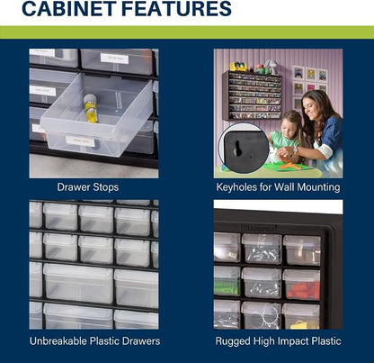 Akro-Mils 44-Drawer Plastic Drawer Storage Cabinet - Image 4