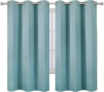 LEMOMO Blackout Curtains 42 x 63 inch/Stone Blue Curtains Set of 2 - Image 2
