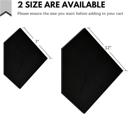 WELLAND 12-Inch Black Floating Corner Shelves Set of 2, Wall Mounted Storage - Image 7