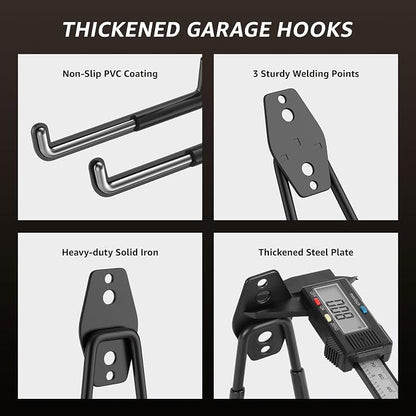 30 Pack Garage Hooks, Heavy Duty Steel Wall Mount Utility Hangers - Image 4