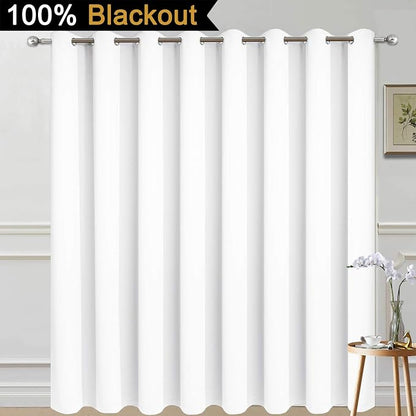 Yakamok Total Blackout Extra Wide Patio Sliding Door Curtains, Grommet Thermal - Image 2