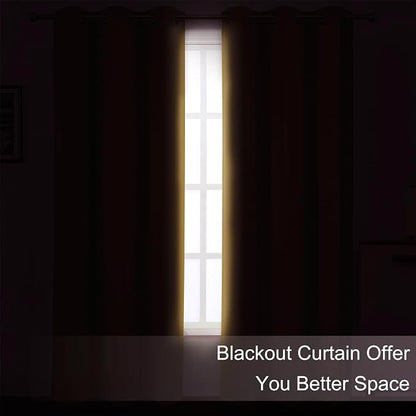 LEMOMO Blackout Curtains 52 x 90 inches Long Mustard Yellow Curtains Set of 2 - Image 3