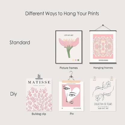 Pink Flower Market Poster, Minimalist Matisse Wall Art Prints, Abstract Floral - Image 3
