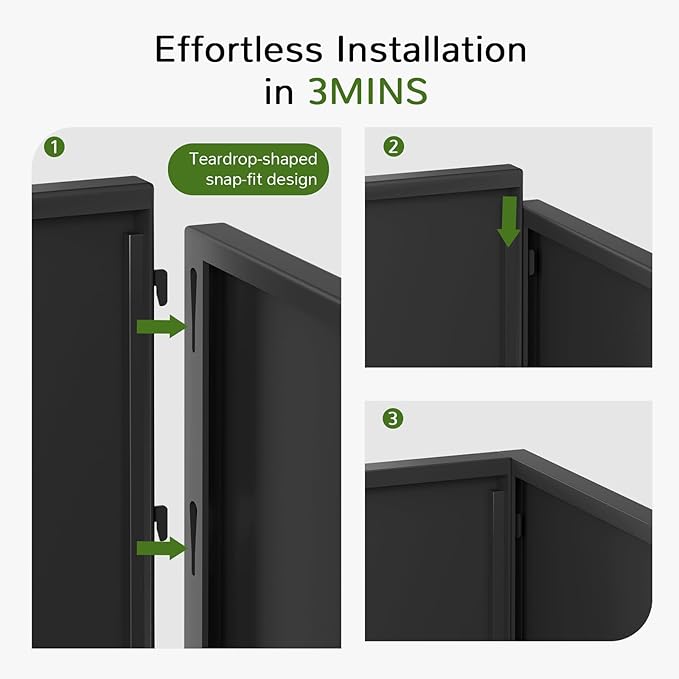 Stoog 38" Metal Tall Rectangular Planter - All-Weather Planter Box for Indoor/Outdoor Use, with Removable Insert Shelf, and Modern Design for Plants, Flowers, Garden, Black