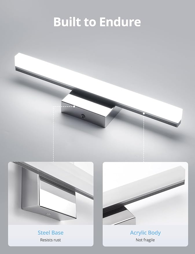 Combuh LED Bathroom Vanity Light Bar 16 Inch 9W IP44 Over Mirror Lighting - Image 5