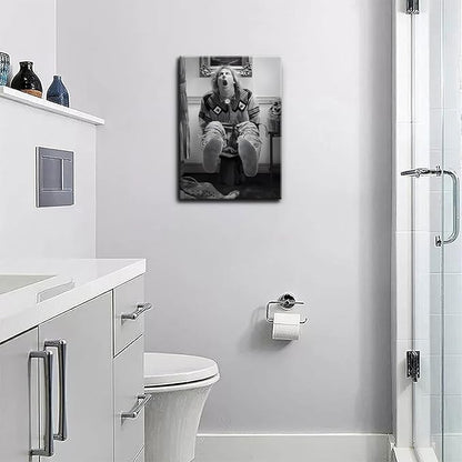 Funny Bathroom Canvas Wall Art Set of 2 - Image 7