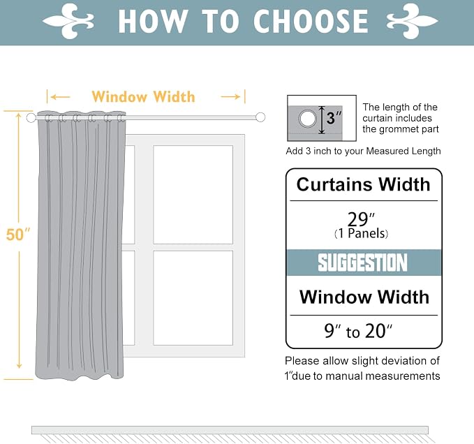 ChrisDowa Small Window Curtains 50 inches Long - Image 5