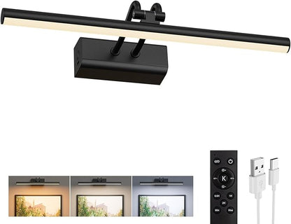 Battery Operated Picture Light for Wall, Wall Light for Living Room, 4000 mAh by Percantis