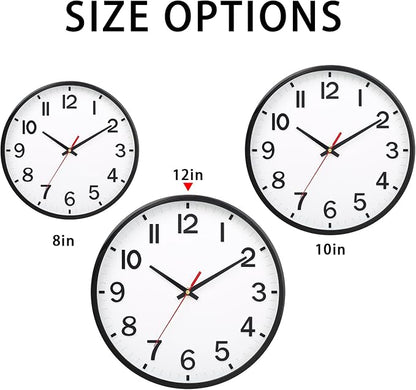 Wall Clocks Battery Operated 12 inch Modern Wall Clock, Silent Non Ticking Wall - Image 5