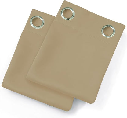 LEMOMO Blackout Curtains 40 x 63 inch/Beige Curtains Set of 2 Panels/Thermal - Image 9