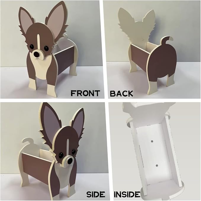 Australian Cattle Dog Planter Plant Pots,Cute Garden Dog Flower Planter,Dog Planters Birthday Gifts for Women,Office,Indoor/Outdoor Decor（9.45 * 9.02 * 13.39in）