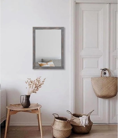 AAZZKANG Wooden Mirror Rectangle Rustic Mirrors - Image 5