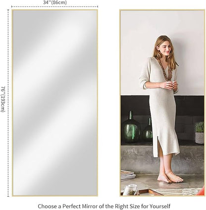 Koonmi 76"x34" Floor Mirror Full Length, Bedroom Floor Body Mirror - Image 7