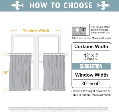 ChrisDowa Small Window Curtains 36 inches Long - Image 5