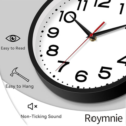 Roymnie Wall Clock Silent Non-Ticking Modern Clock Battery Operated 18 Inch - Image 7