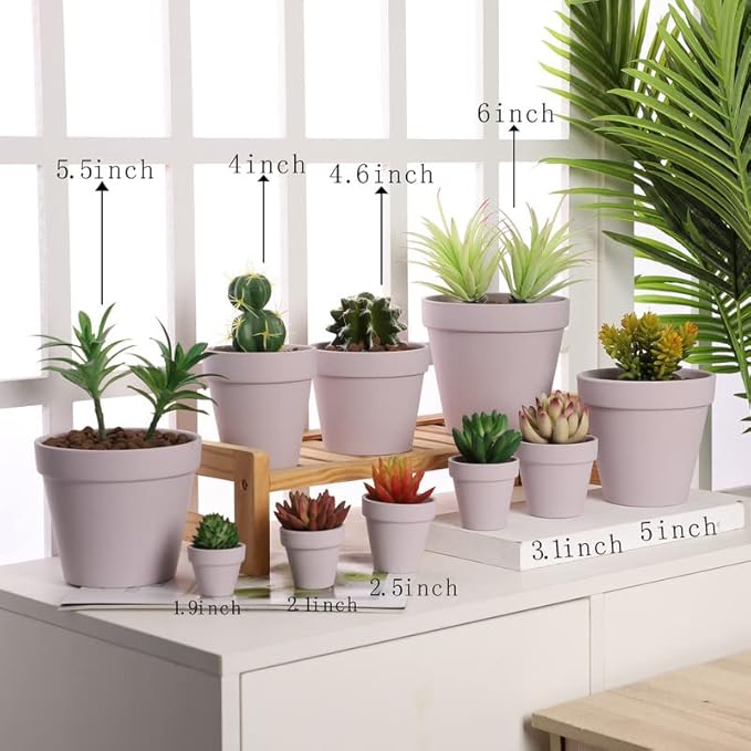 Yishang 72 pcs Small Mini Pink Clay Pots, 2.5'' Terracotta Pot Clay Ceramic Pottery Planter,Cactus Flower Terra Cotta Pots,Succulents Nursery Pots,with Drainage Hole,Great for Crafts,Wedding Favor