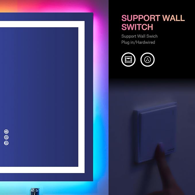 LOAAO 24"X32" LED Bathroom Mirror - Image 6