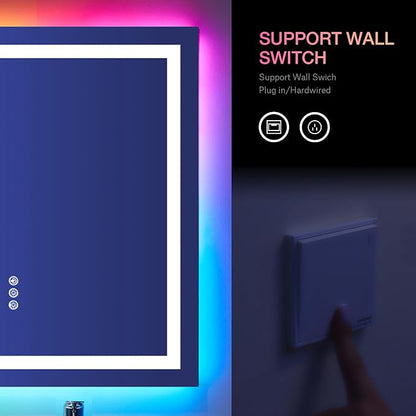 LOAAO 24"X32" LED Bathroom Mirror - Image 6