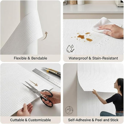 3D Wall Panels Peel and Stick – 15.74" x 118" PVC Faux Texture Wall Covering - Image 4