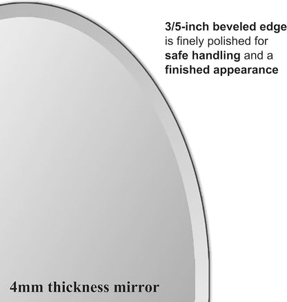 Oval Mirror Frameless Bathroom Mirror - Image 5