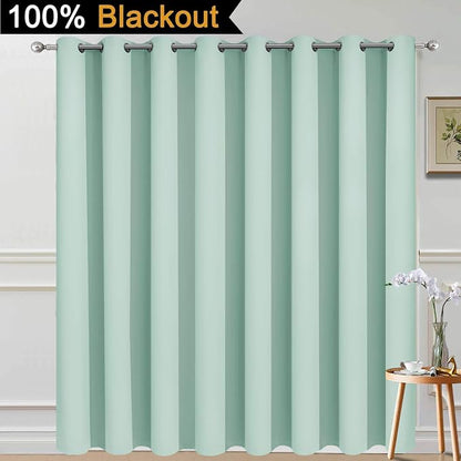 Yakamok Total Blackout Extra Wide Patio Sliding Door Curtains, Grommet Thermal - Image 2