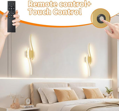 Battery Operated Wall Sconce Set of 2, Dimmable Cordless Battery Wall Sconces - Image 7
