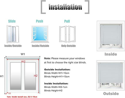 YIIBAII Mini Blinds Suitable for 32" W x 64" H Windows 1" Aluminum Horizontal - Image 8