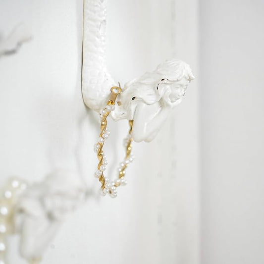 SOFFEE DESIGN 4pcs White Mermaid Shape Metal Coat Hooks, Playful Mermaid Design - Image 2