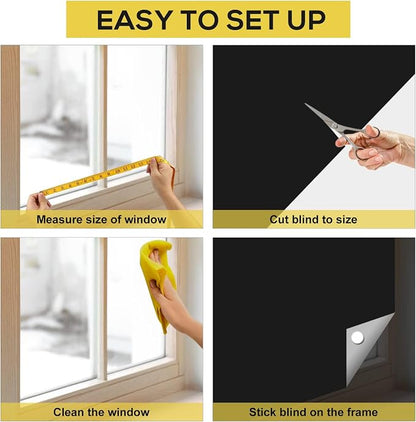 RUseeN Portable Blackout Shades Travel Window Blackout Curtains, 100% Blackout - Image 4