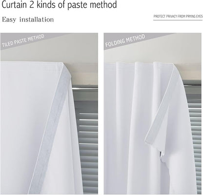 Portable Light Blocking Curtains Self-Stick Design, Removable Adhesive Window - Image 6