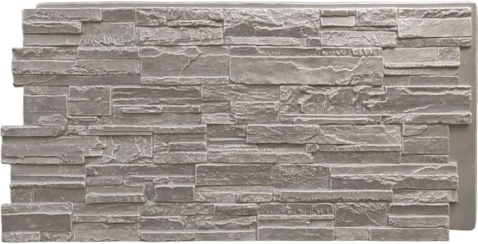 EverStone Cascade Faux Stone Panel, 48 5/8"W x 24 3/4"H x 1 1/4"D by EkenaMillwork