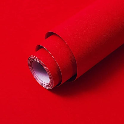 Abyssaly Red Silk Embossed Peel and Stick Wallpaper by Abyssaly