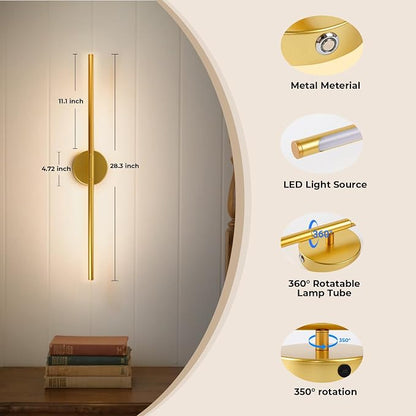 GvvooHome Battery Operated Wall Sconces Set of 2, 10000mAh Wireless - Image 5