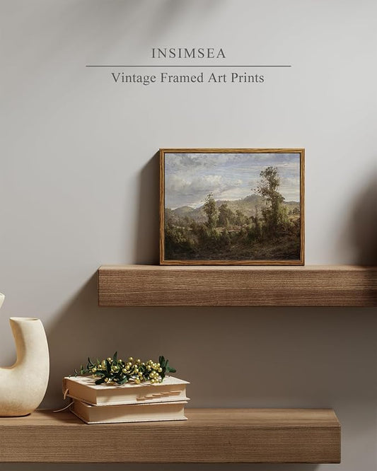 InSimSea Framed Canvas Wall Art Vintage Decor, Home Decor Vintage Landscape Oil - Image 2