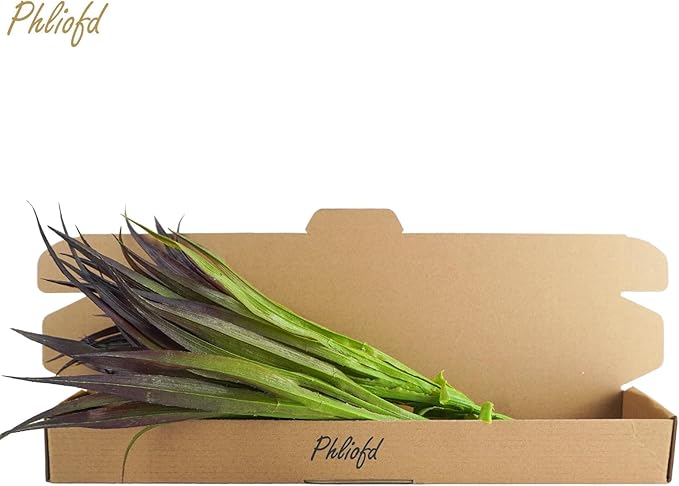 32 Pcs Artificial Grass Fake Grass Plants 17.3in Outdoor Plants UV Resistant Faux Greenery Stems for Home Window Garden Office Patio Pathway Front Porch Halloween Décor Light Green & Purple