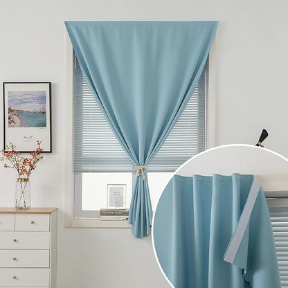 Portable Light Blocking Curtains Self-Stick Design, Removable Adhesive Window - Image 2