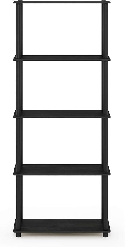 Furinno TURN-N-TUBE Storage Shelves, 5-Tier Book Shelf, Corner Shelf, Toolless - Image 5