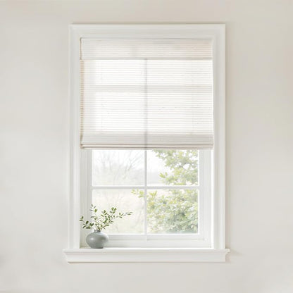 TWOPAGES Woven Bamboo Cordless Roman Shades, Custom No Drill or Motorized Blinds by TWOPAGES