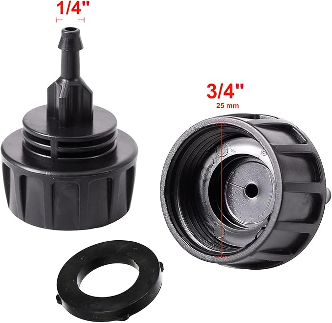 1/4 Inch Drip Irrigation Tubing Fitting to Faucet Adapter Connector, 2 Way Y Splitter for 3/4" Inch Garden Hose to 1/4 Inch Drip Irrigation Hose