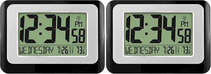 La Crosse Technology W88631 Digital Atomic Black Wall Clock by LaCrosseTechnology