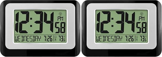 La Crosse Technology W88631 Digital Atomic Black Wall Clock by LaCrosseTechnology