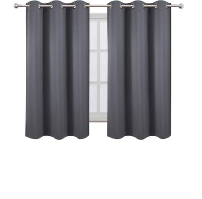LEMOMO Blackout Curtains 40 x 63 inch/Grey Curtains Set of 2 Panels/Thermal - Image 2