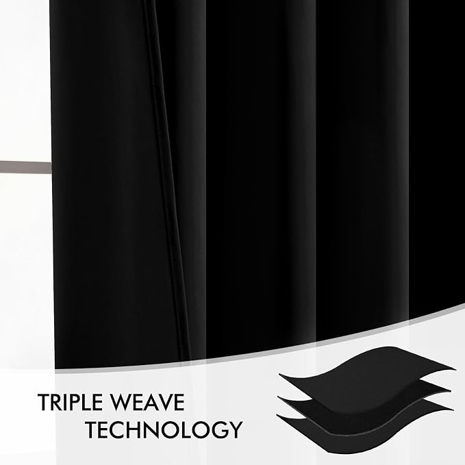 MIULEE Back Tab Blackout Curtains 94 Inch Long 2 Panels Set - Image 7