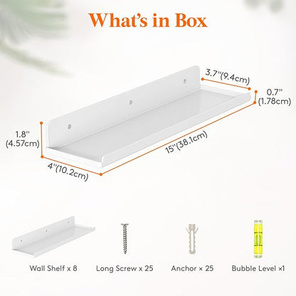 Lifewit Floating Shelves for Bathroom, Acrylic Wall Organizer for Perfume - Image 3