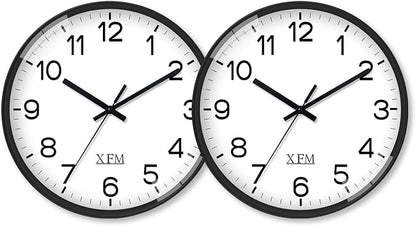 XFM Wall Clock 8 Inch 2 Pieces Modern Small Wall Clocks Battery Operated Silent by XFMWallClock