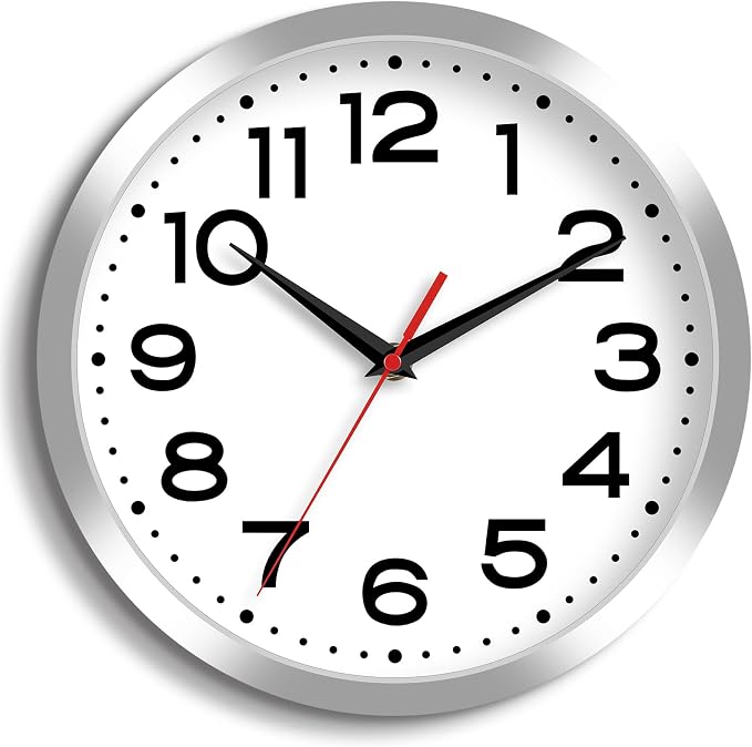 Roymnie Wall Clock Silent Non-Ticking Modern Clock Battery Operated 10 Inch by Unknown
